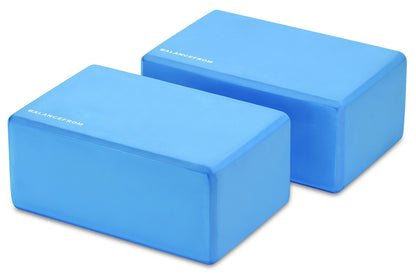 Fitvids Set of 2 High Density Yoga Blocks, 9"x6"x4" Each, Pair, Multiple Colors