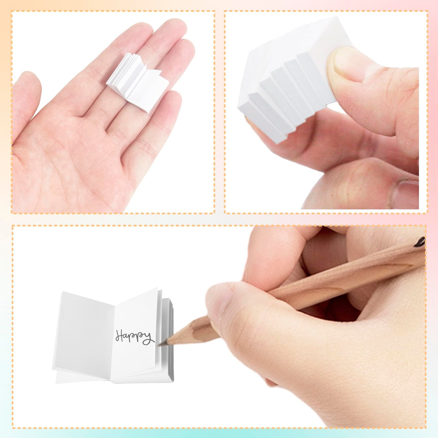 LUFEEMGA 100PCS 1:12 White Book Miniatures Set, Mini Blank Book Dollhouse Tiny Notebook Toy for Mini House, DIY Crafting
