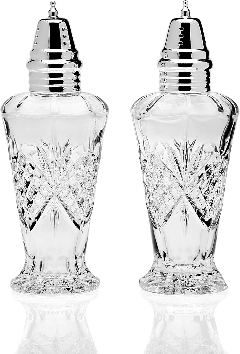 Godinger Dublin Salt and Pepper Shaker Set - Clear