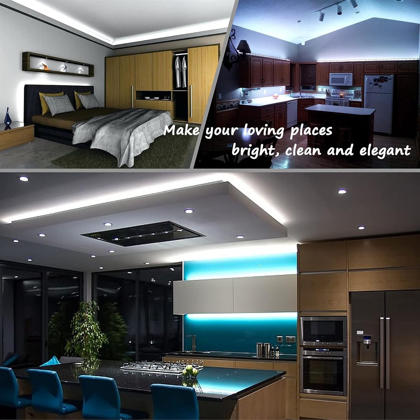Areful 16.4ft Daylight Rope Lights, Flexible Waterproof LED Strip Light, Nature White, Indoor Outdoor Decorative