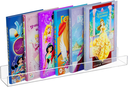 24 inch,Kids Shelf,50% NIUBEE Acrylic Invisible Floating Bookshelf Clear Wall Bookshelves Display Book Thicker