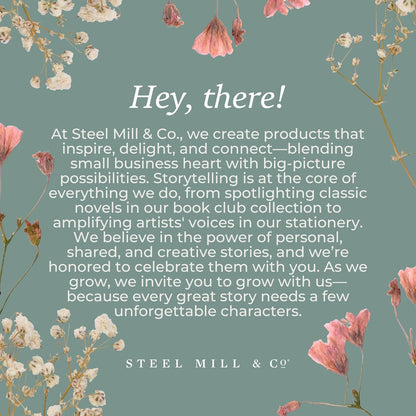 Steel Mill & Co Assorted Sticker Book, 35 Sheets with Hundreds of Paper Stickers, Aesthetic Icons, Bookish Quotes & Illustrations, Planner & Journal Stickers with Elastic Closure (Volume 1)