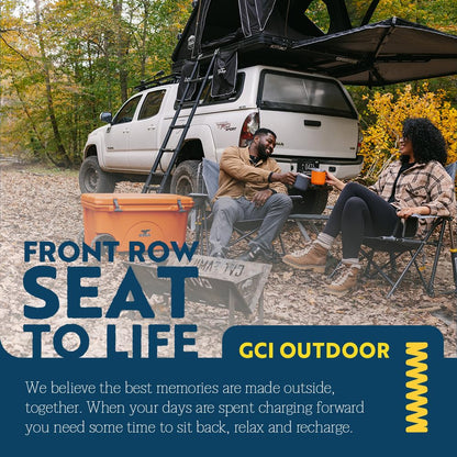 GCI OUTDOOR Kickback Rocker Outdoor Rocking Chair with Beverage Holder