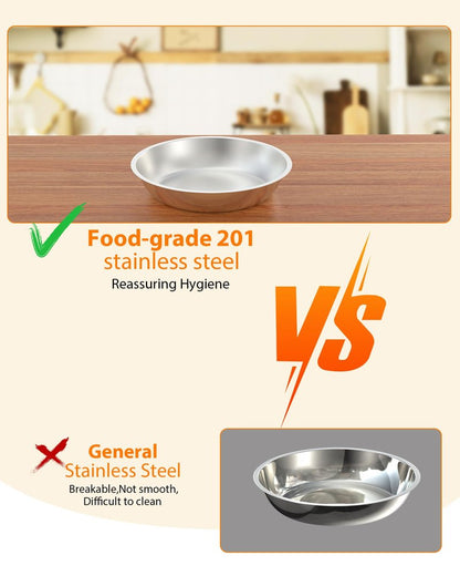 GarveeHome Chafing Dish for Buffet 2 Pack, 5 QT Round Chafing Dishes Buffet Set w/Lid Holder, Stainless Steel Chafers and Food Warmers with Spoon and Tweezers for Parties, Weddings, Events, Rose Gold