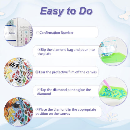 lesaonsy Animal Diamond Painting Kit for Kids, 4-Pack Set Diamond Art Kits for Boys & Girls, Gem Art DIY Craft -Dog, Lamb, Bunny, Giraffe