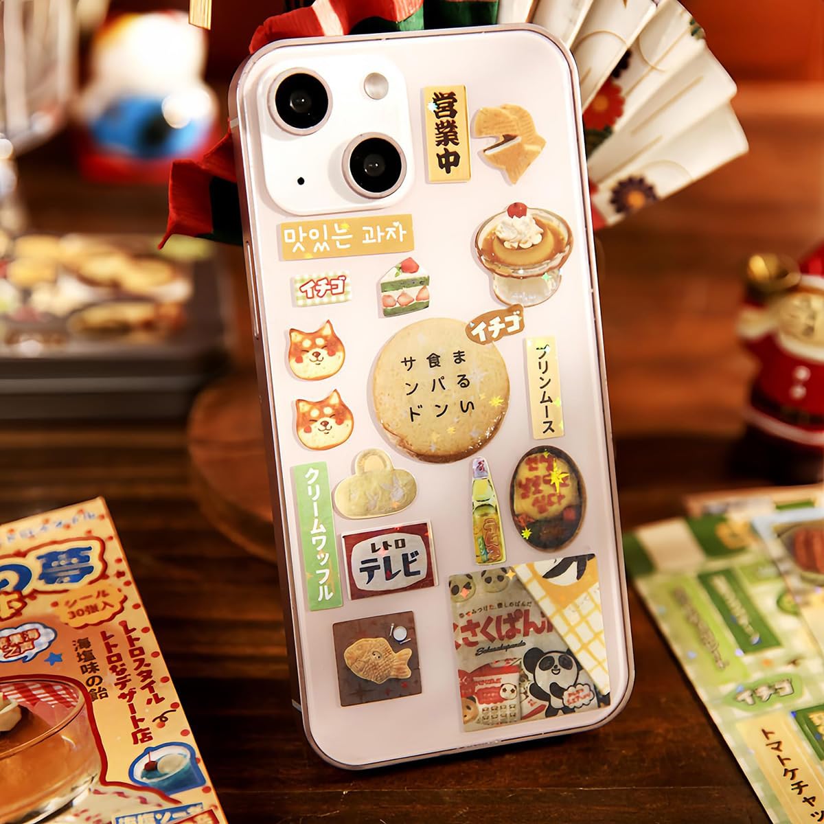 Japanese Kawaii Sticker Book 2 Pack, Die-Cut Cute Food & Manga Style Aesthetic Stickers for Journaling, Scrapbooking, Planners, Junk Journal Supplies (A+B)
