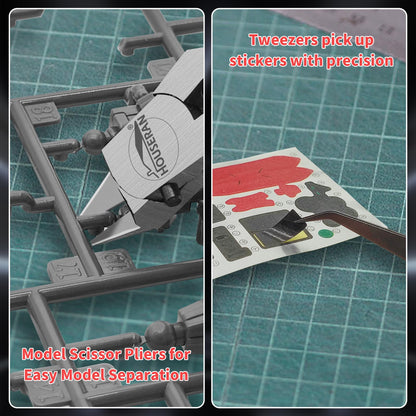 HOUSERAN 4.7inch Model Nippers with Single Blade, Modeling Tool Kits Sprue Cutters for Plastic Models Clippers for Gunpla Gundam Hobby Tools for Model Building