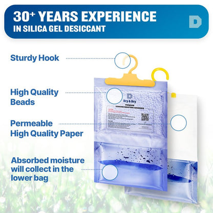 Dry & Dry 10 Pack[7 OZ] Premium Moisture Absorbers Dehumidifiers for Basement Dehumdifiers for Bedroom Small Dehumidifiers - Moisture Absorber