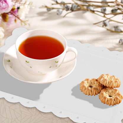 Food Tray, 12 Pack Serving Tray Serving Platter Cookies Dessert Plates,Disposable Plastic Serving Trays Rectangle Dessert Trays for Party, Wedding, Restaurant, 14.4" X 9.3" (White)