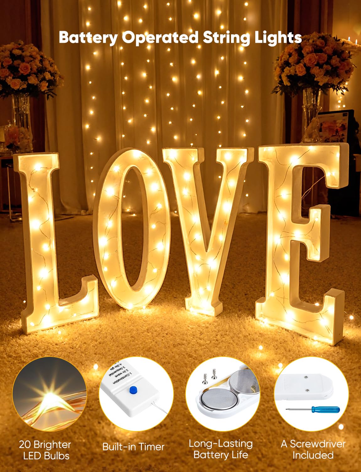 Minetom 12 Pack Fairy Lights Battery Operated String Lights 8 Modes, 7ft 20LED Warm White Waterproof Silver Wire Twinkle Lights, Firefly Starry Moon Lights for Mason Jars DIY Christmas Wedding Party