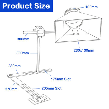 Woodturning Dust Hood, Lathe Dust Collection with Adjustable Stand for Effective Dust Extraction Collection, Wood Lathe Accessory, Woodworking Tools for Reduce the Amount of Dust in Air/Floor