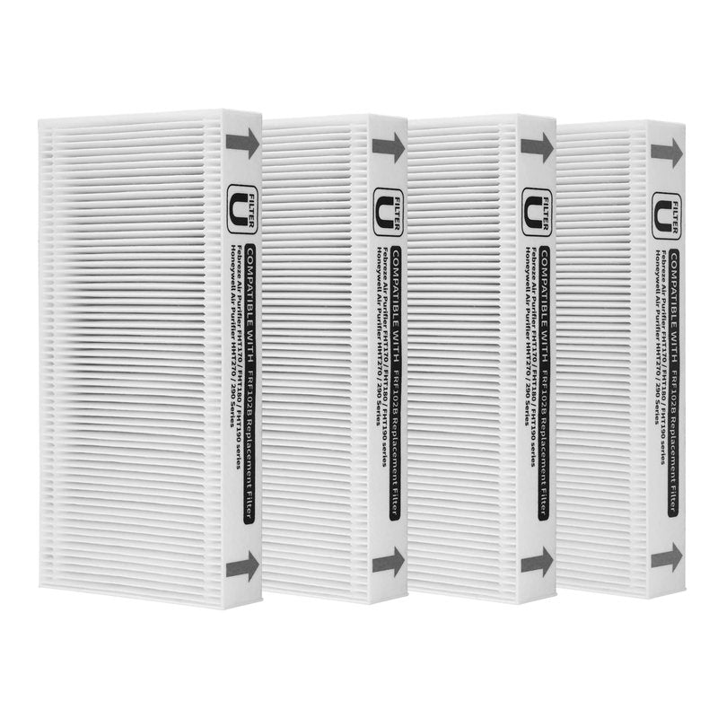 GoKBNY 4-Pack FRF102B Replacement Filter Compatible with Febreze FRF102B/FHT170/FHT180/FHT190 Purifiers and Honey-well Clean U Filter HRF201B/HHT270/HHT290 Purifiers