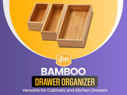 YBM Home 324-6 Drawer Organizer Storage Box, Natural, 6x6x2 inch