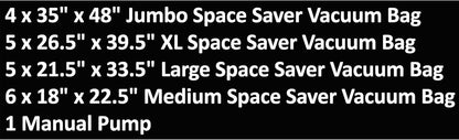 Home Complete Space Saver Vacuum Bags (20 Pack) with Pump