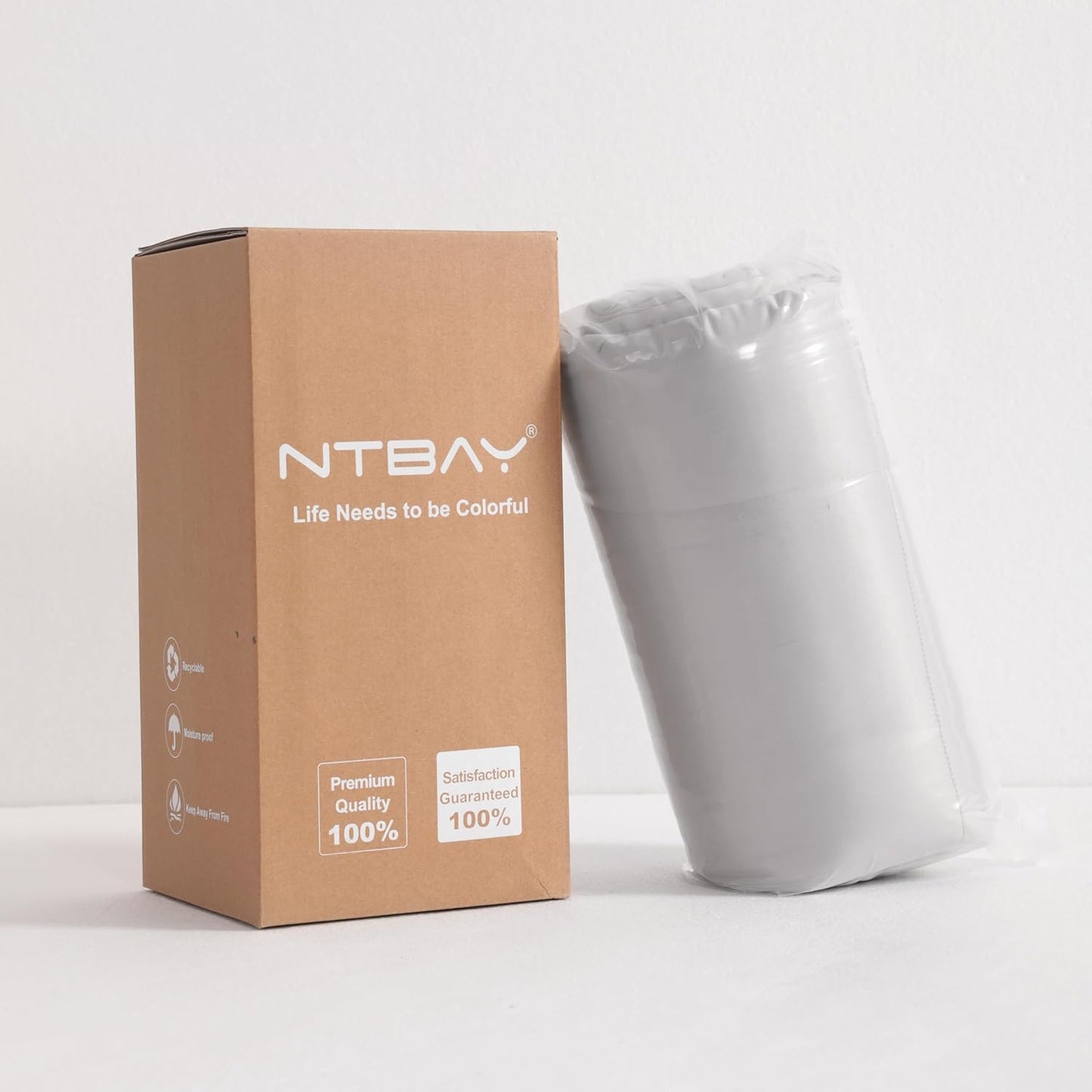 NTBAY Cooling Throw Blanket - Japanese Double-Sided Cold Tech Fabric for Dogs, Q-Max 0.43, 50x60 Inches, Light Grey