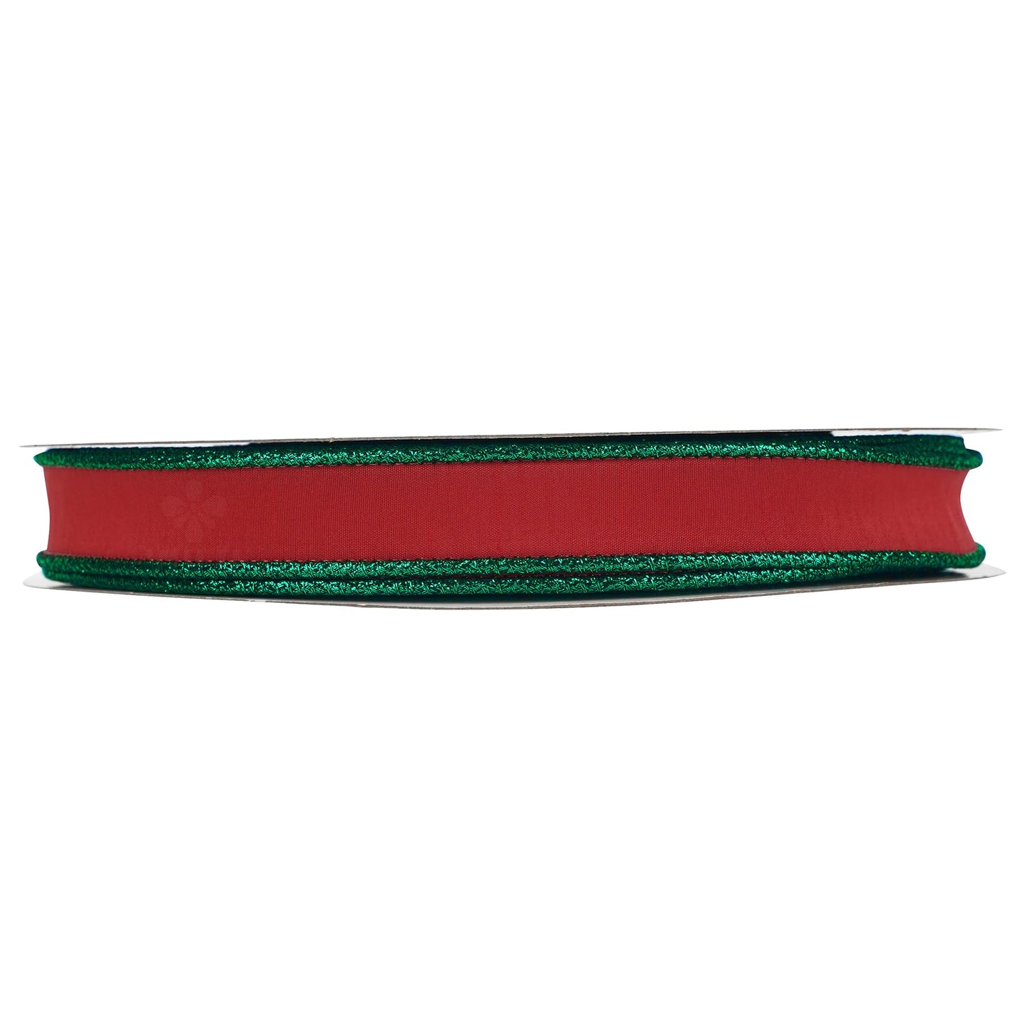 MEEDEE 1 inch Red and Green 2 Tone Christmas Cord Ribbon 25 Yards Faux Dupioni Silk Wired Ribbon for Gift Wrapping, Christmas Tree, Garland, Wreath, Weddings, Centerpiece and Party Décor