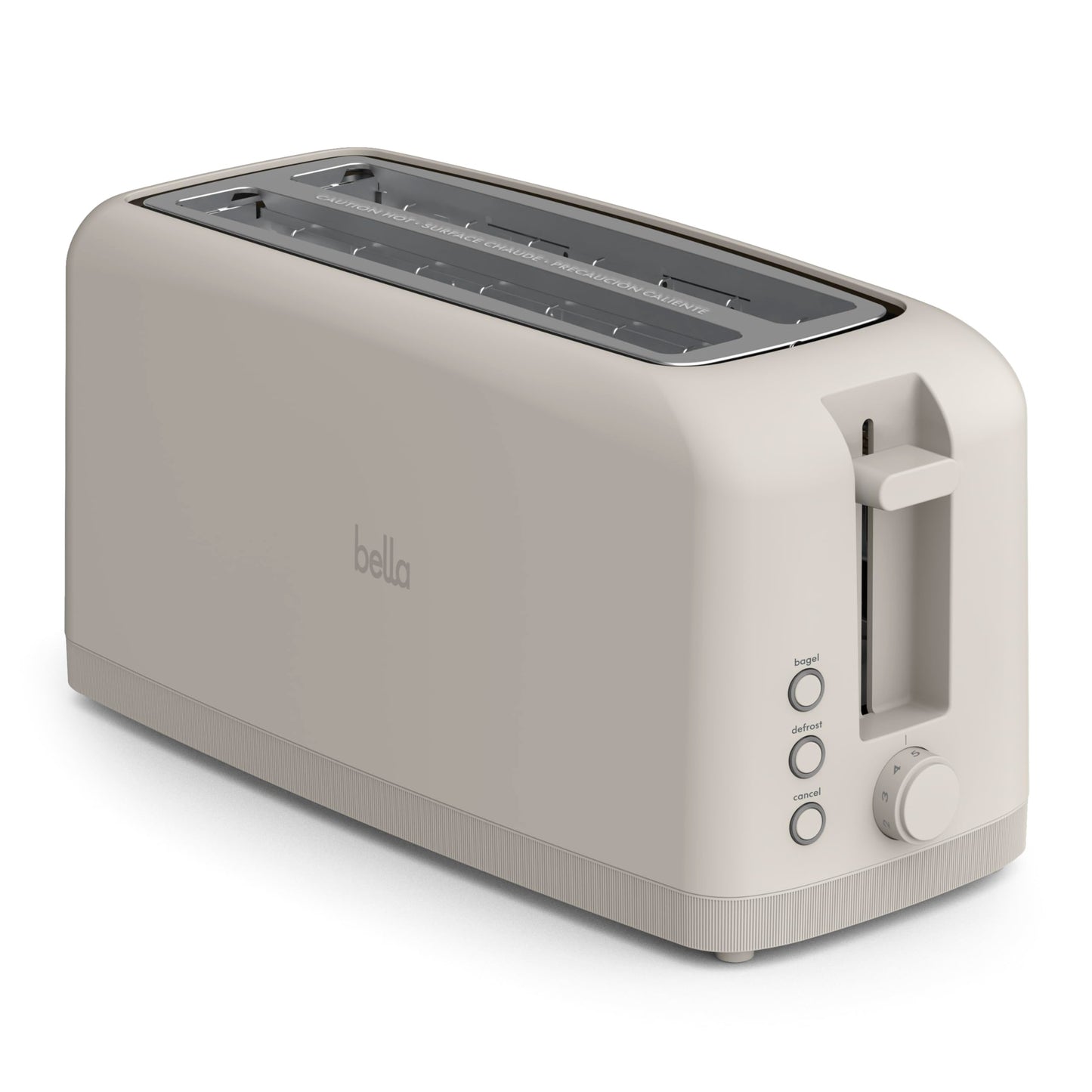 bella 2 Slice Slim Toaster, Fits-anywhere™ Kitchenware, 6 Setting Shade Control with Reheat & Cancel Buttons, Fits sourdough, 10” Long Slot, Anti Jam & Auto Shutoff, 900 Watt, Surf