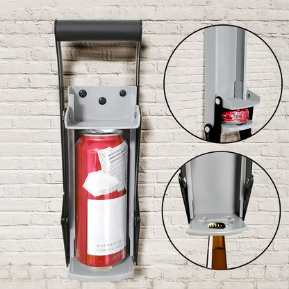 Can Crushers12 oz 16ozcans , Wall Mounted Crusher, Aluminum Can Crusher, Canned Beer And Soda Plastic Bottles, For Recycling, Manual Wall Mounted (Red)