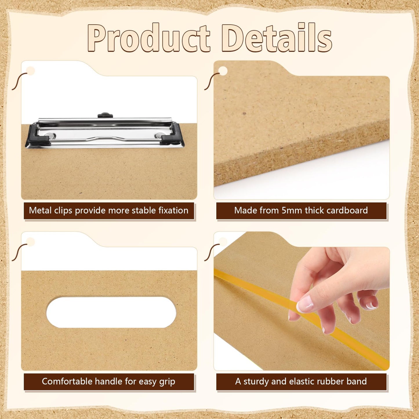 2PCS Wooden Sketching Boards, 13×17in Portable Art Painting Clipboards with Stainless Steel Clips and Elastic Straps, Drawing Supplies for Outdoor Sketching and Studio Use