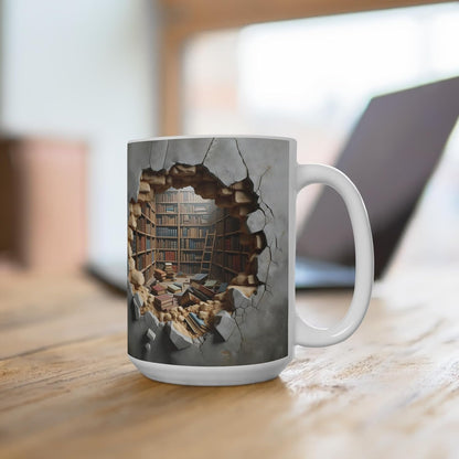 15Oz Library Bookshelf Mug Bookish Gifts Book Lovers Gift Books Lovers Women Bookshelf Cup - Library Coffee Mug Book