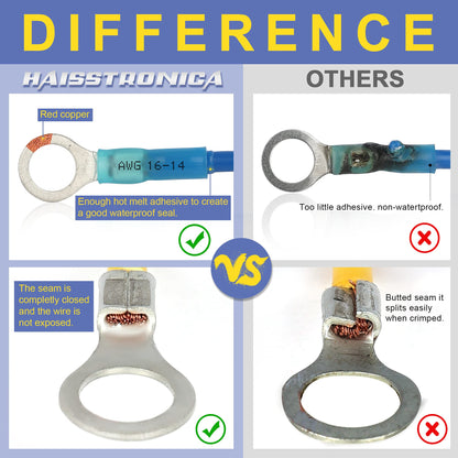 haisstronica Mini Heat Gun 350W+haisstronica 520PCS Marine Grade Heat Shrink Wire Connectors