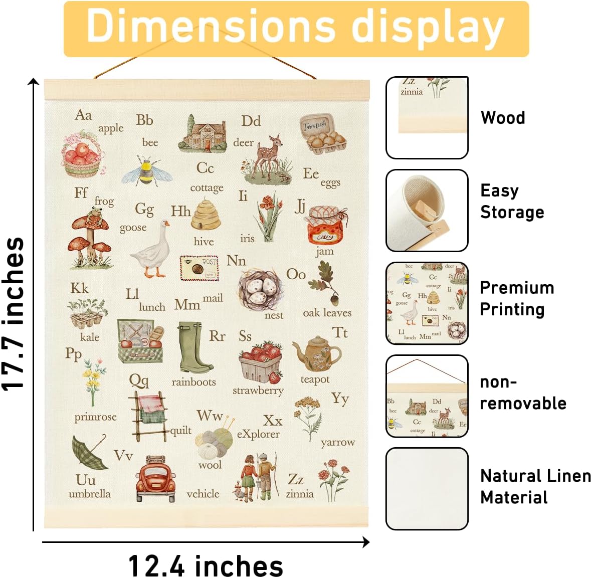 BirtDerr Woodland Nursery Decorations, Forest Nursery Decor, Boy Room Wall Decor, Jungle Decoration For Kids