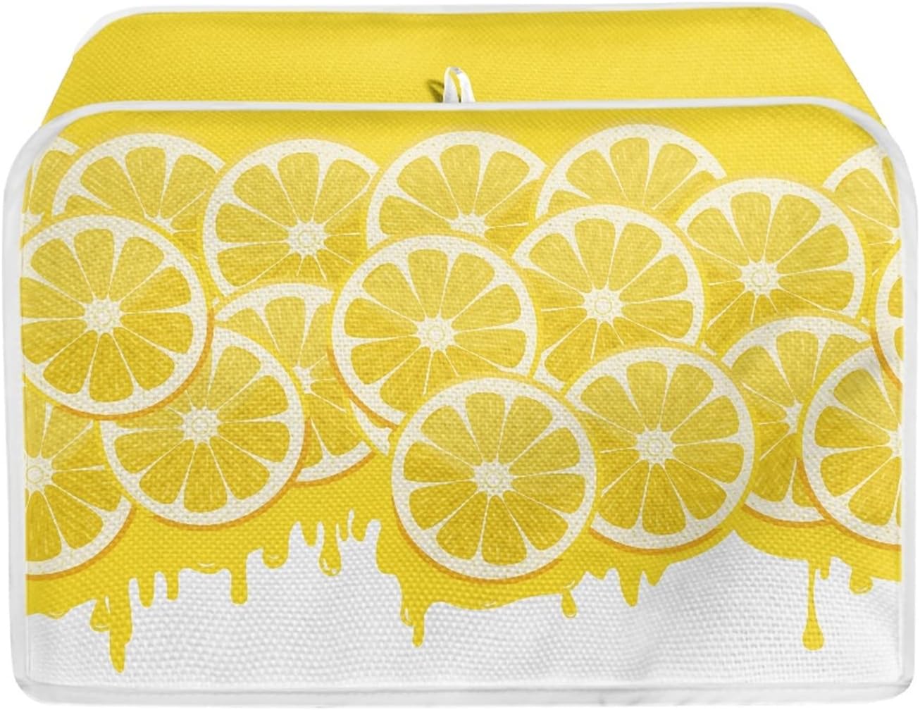 Toaster Cover 2 Slice, Yellow Lemon Washable Protector, Dustproof Kitchen Appliance Accessories, Women Gift