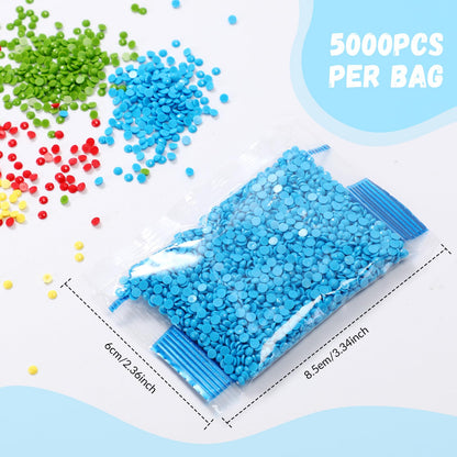 Sasylvia 300000 Pcs 60 Color Diamond Painting Beads 2.8 mm Resin Round Diamond Flat Bottom Rhinestones for DIY Handmade Craft Accessories(Classic Color)