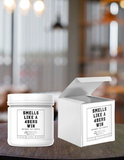 Smells Like A Texas A&M Aggies Win - Scented Soy Wax Candle (8.0 oz) 50-60 Hour Burn Time, Cotton Wick, Frosted White Glass Jar (Vanilla)