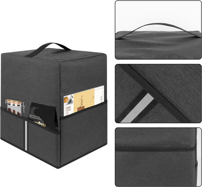 Heavy Fabric Cloth Coffee Maker Cover, Dark Grey - Compatible with Ninja CM300, CM371, CM400, CM401, CM407, 12.6X9.5X15