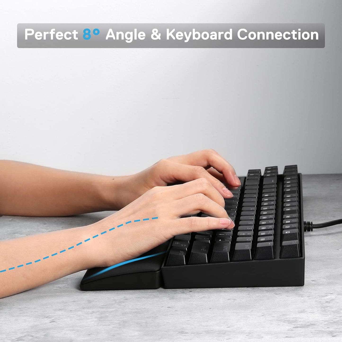 Redragon P036 Meteor M Computer Keyboard Wrist Rest Pad, Ergonomic Soft Memory Foam Wrist Support w/Anti-Slip Rubber Base, 80% 87 Keys TKL Size 14.13 x 2.87 in, 0.78 inch (20mm) Height, Black