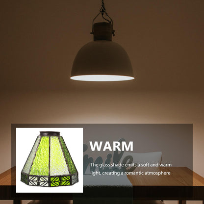 OSALADI 5.51 Inch Glass Lamp Shade Replacement Mediterranean Style Pendant Light Cover for Restaurant Bar Decoration