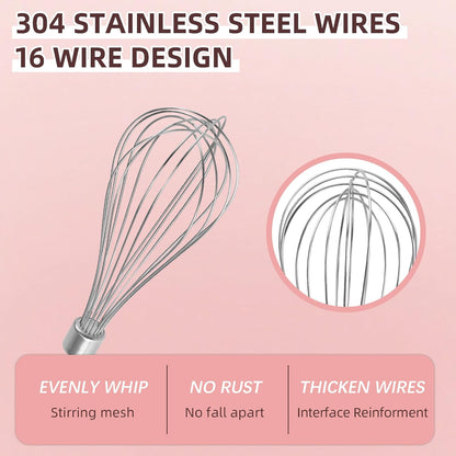 KHMPW Hand Mixer Whisk Attachments, Stainless Steel Replacement for KHM3, KHM5, KHM7, KHM9, KHM926, KHM7210