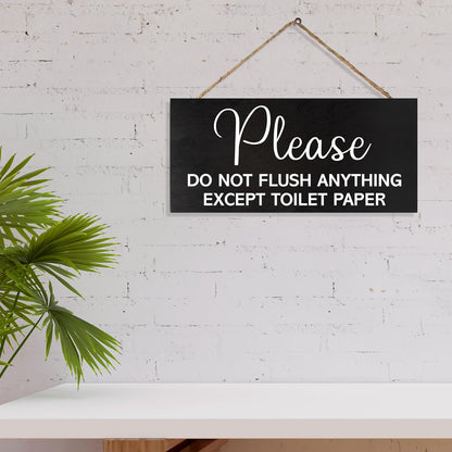 Sensitive Plumbing Bathroom Sign - Do Not Flush Except Toilet Paper for Septic System