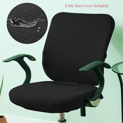 Stretchable Office Chair Cover, Computer Chair Slipcover for Desk Chairs, Machine Washable Spandex, Black