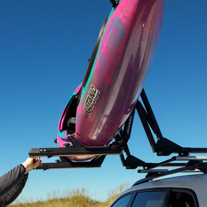 TOOENJOY Heavy-Duty Kayak Lift Assist Roof Rack, 100 LBS Capacity Kayak Canoe Rooftop Loader, Elevating Assist System for Easy Loading, Black
