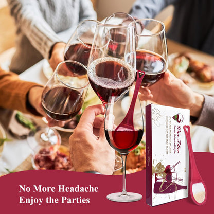 Clerona Wine Filters, the Wine Purifier, Sulfite and Histamines Remover - Naturally Eliminate Allergies & Sensitivities (Pack of 4)