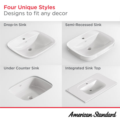American Standard 1806001.020 Aspirations 37 x 22-inch Vanity Top Bathroom Sink, White