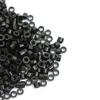 2500 Pcs/lot Silicone Lined Micro Links Ring Beads Hair Feather Extensions 5.0X3.0X3.0mm Hair Beads