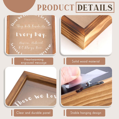 Novabright Sympathy Gifts for Loss of Father Husband Dad Mother- Memorial Clothing Display Shadow Box Frame for Keepsakes Decorations, Bereavement Remembrance for Loss of Loved One, 14.1x11x2, Brown