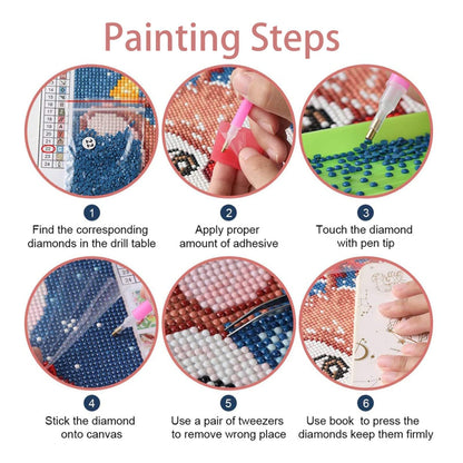 LIANPO Diamond Painting Cute Axolotl DIY 5D Full Drill Kits for Kids Mexican Salamander Paint by Diamonds Adults Round Rhinestone Art Craft Home Decoration 12x16inch White 0 VGT