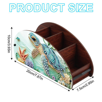 JISHSHAY Diamond Painting Remote Control Holder Sea Turtle Diamond Art Remote Holder Animal Gem Art Organizer Box Gem Painting Organizer Case Embroidery Storage Case Mosaic Kits for Adults Storage Box