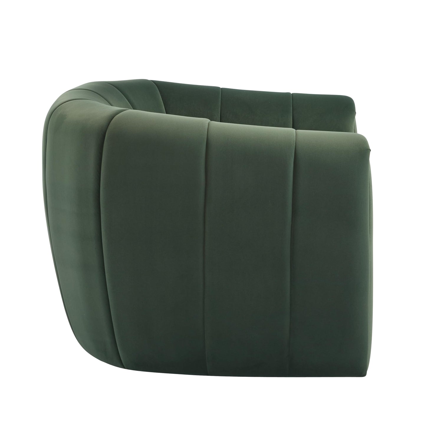 Christopher Knight Home Monroe Velvet Swivel Club Chair,Armchair with 360-Degree Rotation,Upholstered Barrel Swivel Sofa Chair for Living Room/Bedroom,Tufted Back,Thick Cushion, Iron Base, Olive Green
