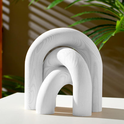 3 Qunclay Pcs Wood Arch Decorative Shelf Objects Modern Book Shelves Decor Aesthetic Wooden Boho Table Decorations