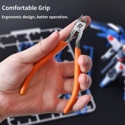 RUITOOL Model Nippers, Gundam Model Tools for Advancers to Repair and Fix Plastic Models, Ultra-thin Single Blade Gunpla Nipper, Non-slip Grip 4.7 Inch Sprue Cutter for Plastic Model Building