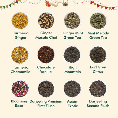 VAHDAM, Advent Calendar 2026 (500g/17.63oz) 24 Unique Loose Leaf Tea - Exclusive Holiday Tea Gift Sets | Christmas Advent Calendar 2026 for Adults | Advent Calendar 2026 Adult Women & Men