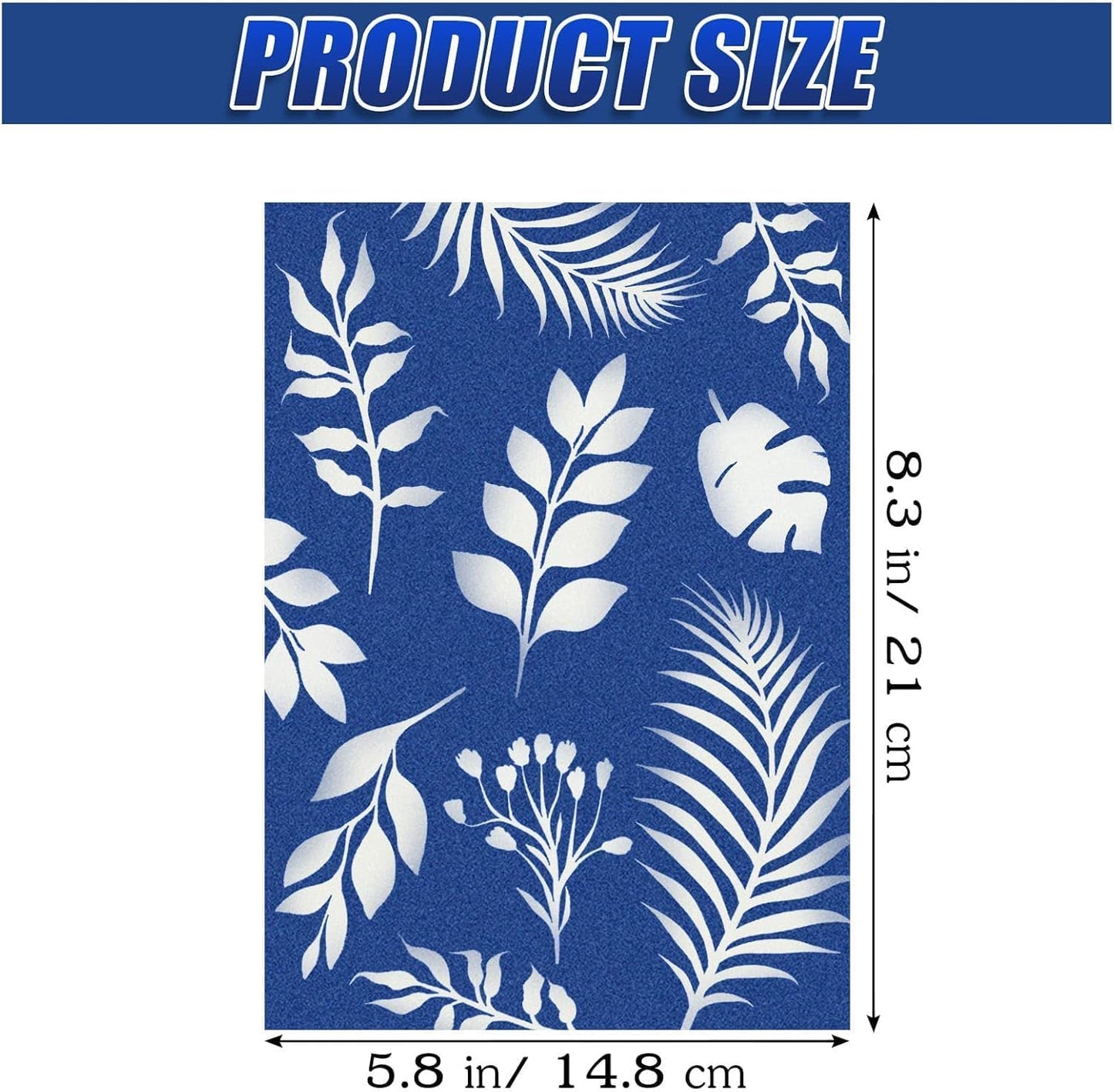 LIGHOON 60 PCS Cyanotype Sun Print Kit, A5 Sensitive Solar Art Paper Kit with 20 Pcs Leaf Sticker for DIY Arts Crafts Projects