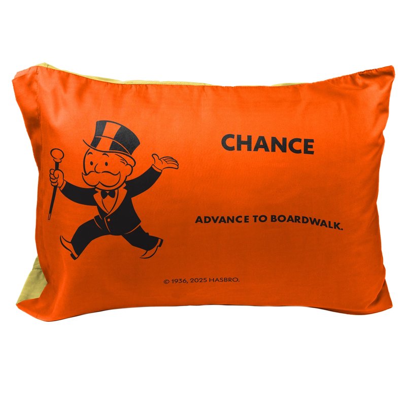 Jay Franco Kids 2-Piece Soft Microfiber Kids Pillowcases, 20 x 30 Inch Vibrant and Cozy Bedding for Boys & Girls, Orange - Monopoly