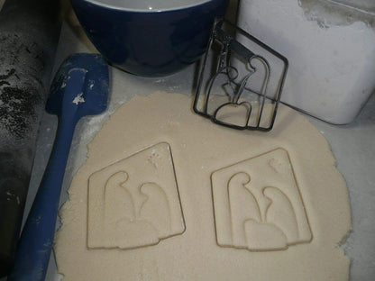 Nativity Scene Christmas Cookie Cutter, Jesus, Mary, Joseph, Manger, Food-Safe Plastic, Made in USA