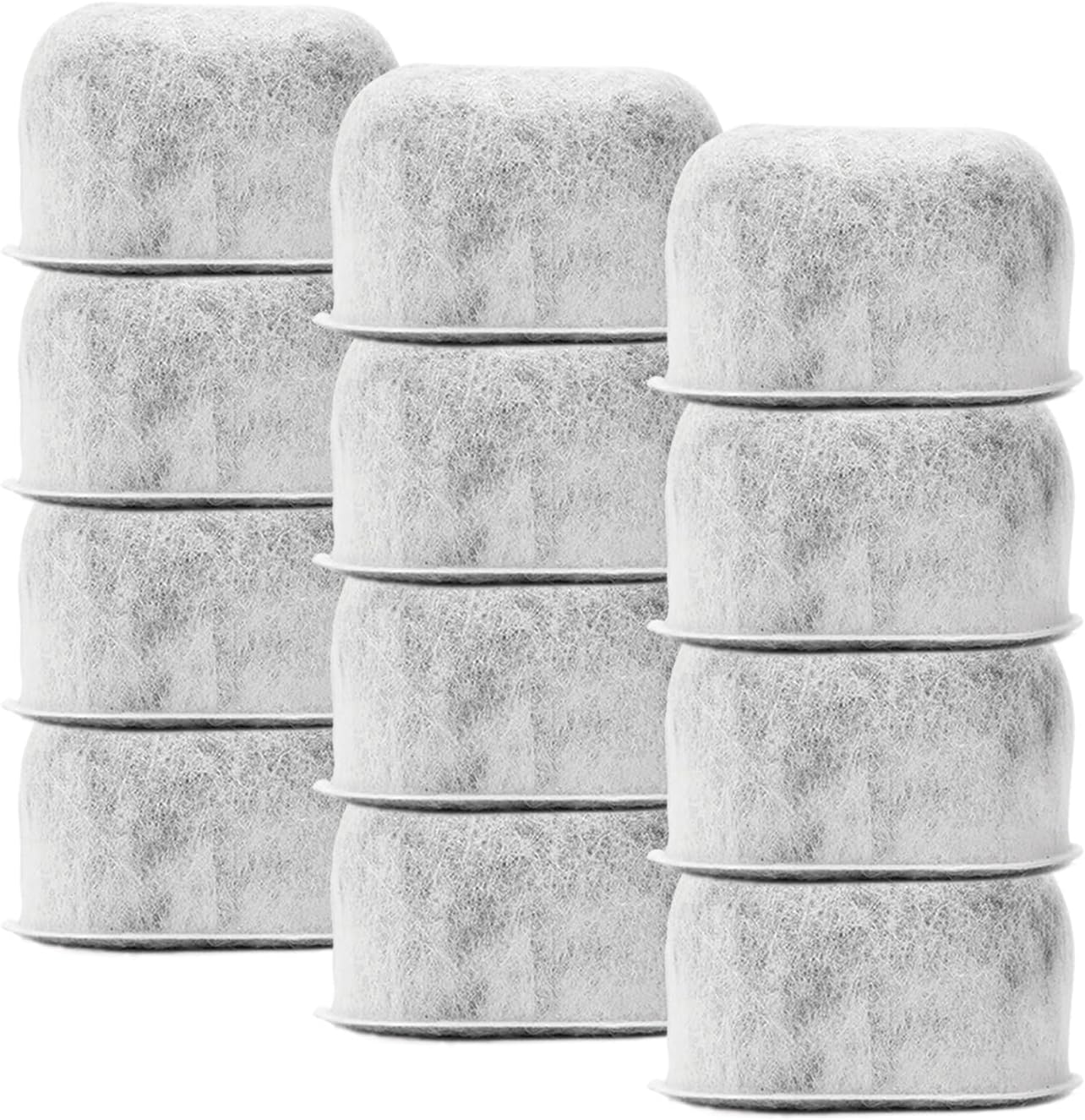 12-Pack Replacement Charcoal Water Filters for Braun Coffee Makers, Fits All BrewSense Drip Series Machines